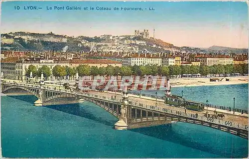 Cartes postales Lyon Le Pont Galieni et le Coteau de Fourviere