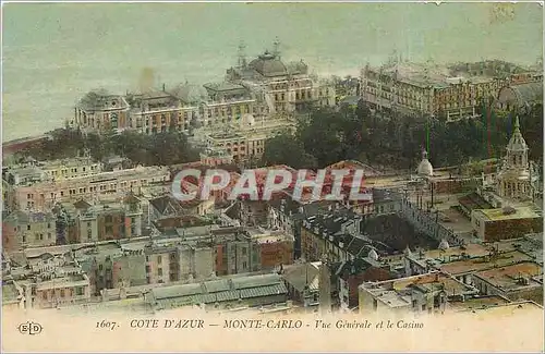 Cartes postales Cote d'Azur Monte Carlo Vue generale et le Casino