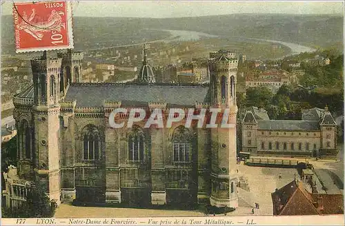 Ansichtskarte AK Lyon Notre Dame de Fourviere Vue prise de la Tour Metallique