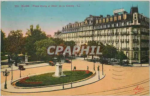 Ansichtskarte AK Dijon Place Darcy et Hotel de la Cloche