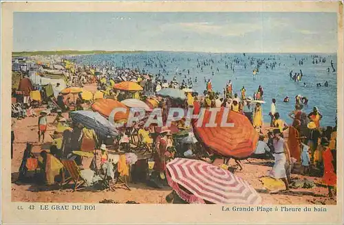 Cartes postales Le Grau du Roi La Grande Plage a l'Heure du Bain