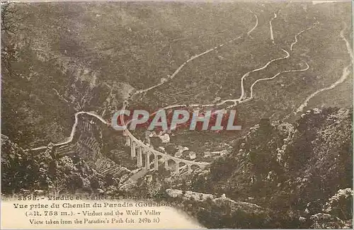 Ansichtskarte AK Viaduc et Vallee du Loup Vue prise du Chemin du Paradis Gourdon