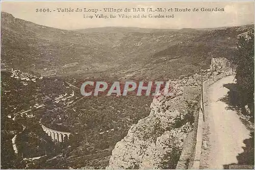 Cartes postales Vallee du Loup Village du Bar AM et Route de Gourdon