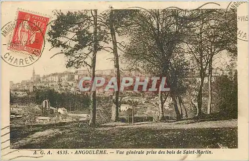 Ansichtskarte AK Angouleme Vue generale prise des bois de Saint Martin