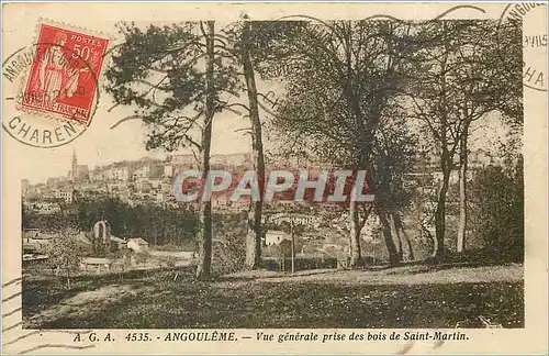 Cartes postales Angouleme Vue generale prise des bois de Saint Martin