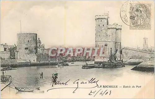 Cartes postales La Rochelle Entree du Port Bateaux