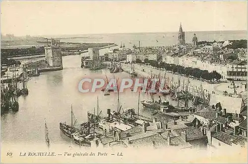 Ansichtskarte AK La Rochelle Vue generale des Ports Bateaux