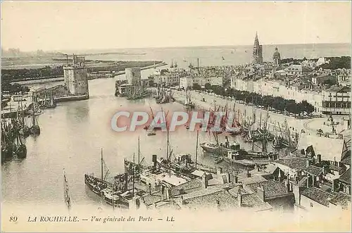 Cartes postales La Rochelle Vue generale des Ports Bateaux