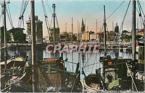 Moderne Karte La Rochelle Vue sur le Bassin Bateaux