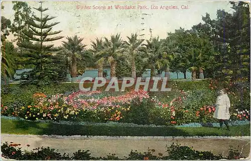 Ansichtskarte AK Winter Scene at Westlake Park Los Angeles