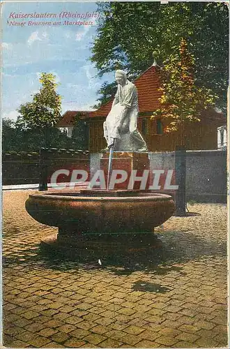 Ansichtskarte AK Kaiserslautern Rheinplatz Neuer Brunnen am Marktplatz