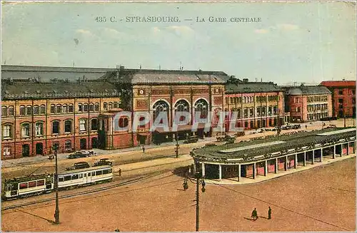 Cartes postales Strasbourg La Gare Centrale Tramway