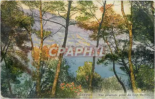 Cartes postales Menton Vue generale prise du Cap Martin