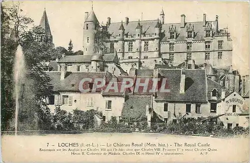 Ansichtskarte AK Loches L et L Le Chateau Royal Mon hist