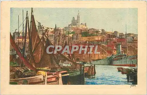 Ansichtskarte AK Marseille ND de la Garde Vue du Vieux Port