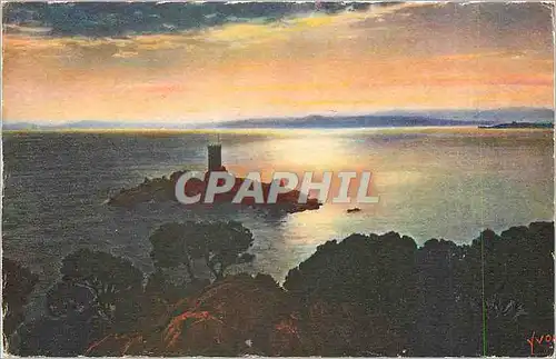 Cartes postales Saint Raphael Agay L'Ile d'Or au coucher du soleil