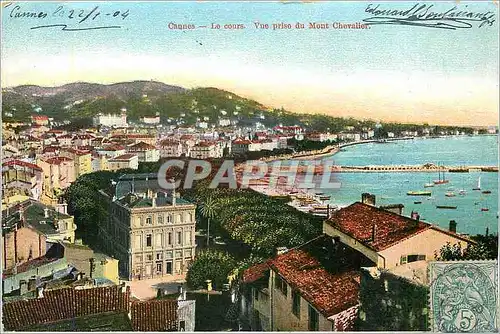 Cartes postales Cannes Le Cours Vue prise du Mont Chevalier