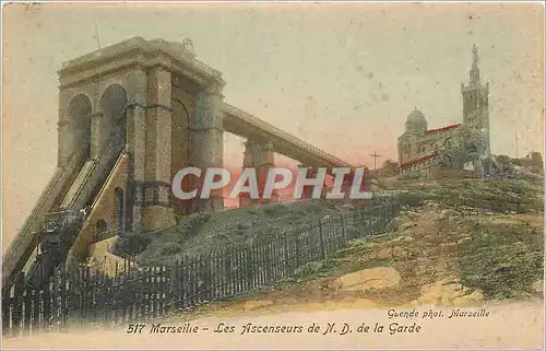 Cartes postales Marseille Les Ascenseurs de ND de la Garde