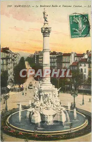 Ansichtskarte AK Marseille Le Boulevard Baille et Fontaine Cantini