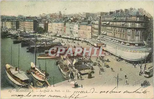 Ansichtskarte AK Marseille Le Quai du Port Bateaux