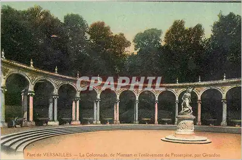 Cartes postales Parc de Versailles La Colonnade de Mansart et l'Enlevement de Proserpine par Girardon