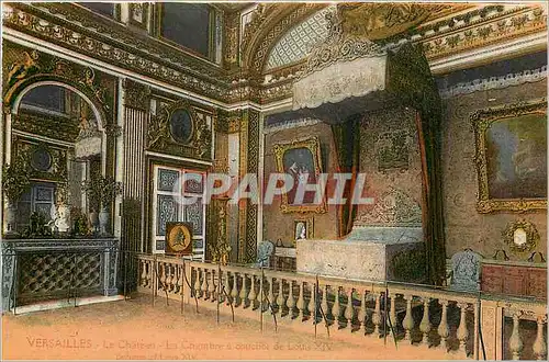 Cartes postales Versailles Le Chateau La Chambre a coucher de Louis XIV