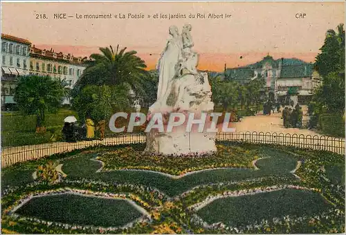 Ansichtskarte AK Nice Le Monument La Poesie et les Jardins du Roi Albert Ier