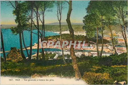 Cartes postales Nice Vue generale a travers les Pins