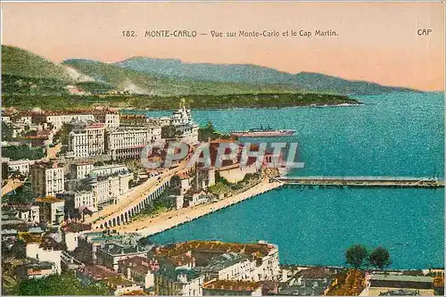 Cartes postales Monte Carlo Vue sur Monte Carlo et le Cap Martin