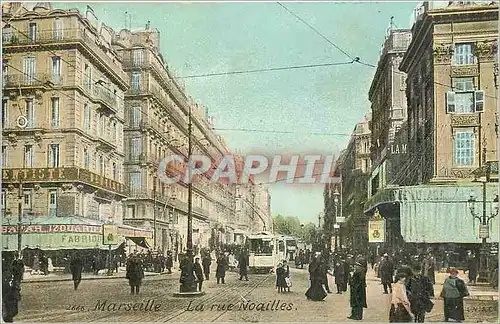 Ansichtskarte AK Marseille La rue Noailles Tramway