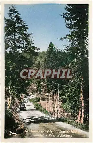 Cartes postales moderne La Louvesc Ardeche Sous Bois Route d'Annonay Automobile