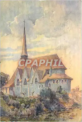 Cartes postales Eglise ND du Leman Aquarelle de Nicol Vongy Thonon les Bains Hte Savoie