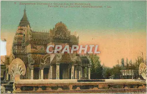 Cartes postales Expositition Nationale Coloniale de Marseille Entree de la Section Indo Chinoise