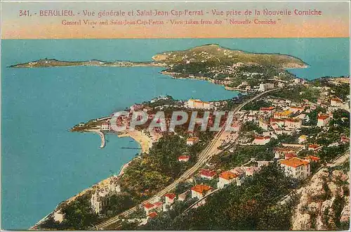 Cartes postales Beaulieu Vue generale et Saint Jean Cap Ferrat Vue prise de la Nouvelle Corniche