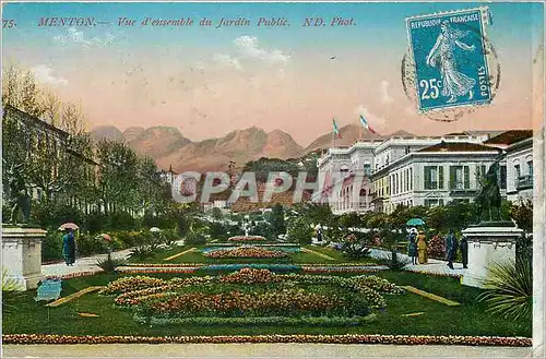 Cartes postales Menton Vue d'Ensemble du Jardin Public