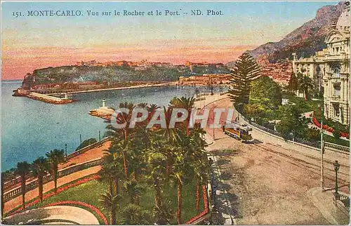 Cartes postales Monte Carlo Vue sur le Rocher et le Port