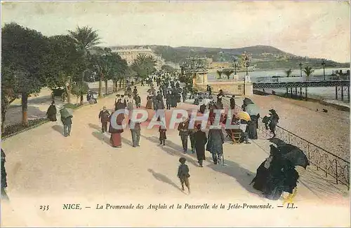 Cartes postales Nice La Promenade des Anglais et la Passerelle de la Jetee Promenade