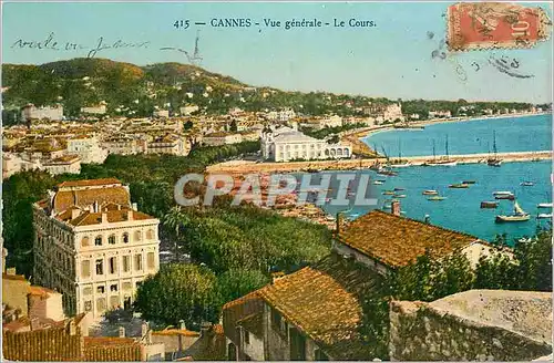 Ansichtskarte AK Cannes Vue generale Le Cours