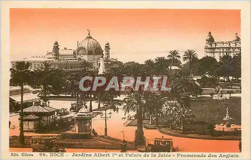 Ansichtskarte AK Nice Jardins Albert Iet et Palais de la Jetee Promenade des Anglais