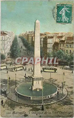 Cartes postales Marseille l'Obelisque de la Place Castellane