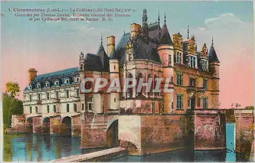 Ansichtskarte AK Chenonceaux I et L Le Chateau Cote Nord Est Construit par Thomas Bohier