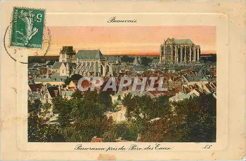 Cartes postales Beauvais Panorama pris du Parc des Eaux