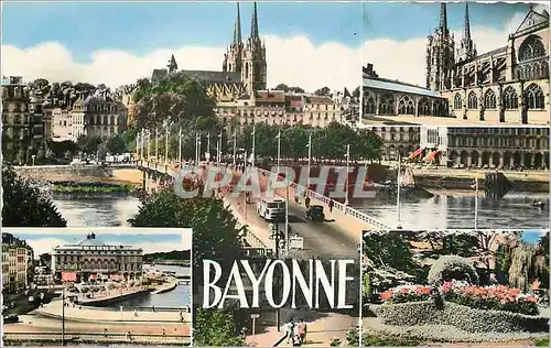 Cartes postales Bayonne Le Pont St Esprit La Cathedrale L'Hotel de Ville et Le Jardin Public