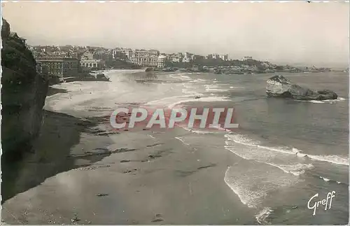 Moderne Karte Biarritz Basses Pyrenees Vue d'Ensemble de la grande plage