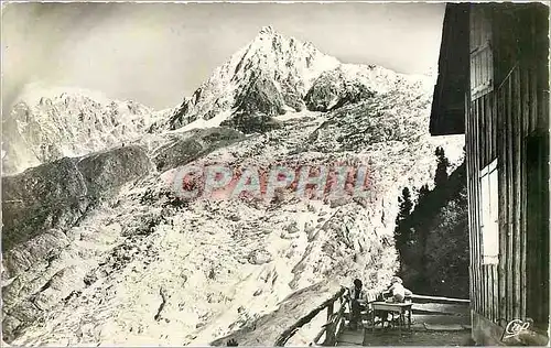 Ansichtskarte AK Chamonix Mont Blanc Chalet des Pyramides Glacier des Bossons Aiguille du Midi