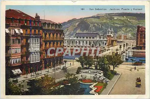 Cartes postales San Sebastian Jardines Puente y Kursaal