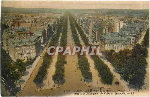 Ansichtskarte AK Paris L'Avenue de la Grande Armee prise de la Plate forme de l'Arc de Triomphe