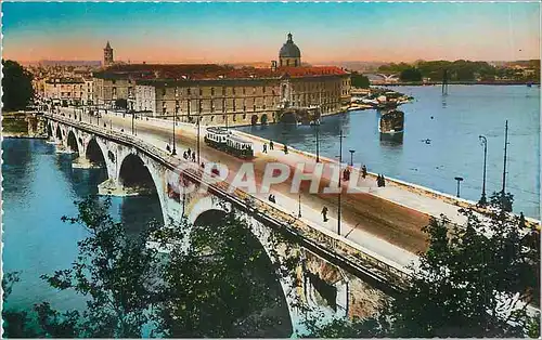 Cartes postales Toulouse Vue plongeante sur le Pont Neuf et l'Hotel Dieu
