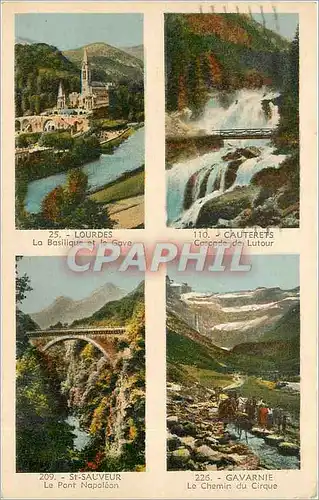 Ansichtskarte AK Souvenir des Pyrenees Lourdes Cauterets St Sauveur Napoleon Gavarnie