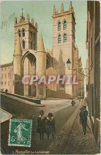 Cartes postales Montpellier La Cathedrale